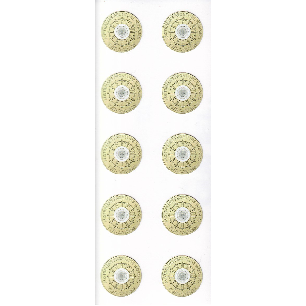 $2 Coin Tube Stickers - 10 Pack - Multiple Types Available