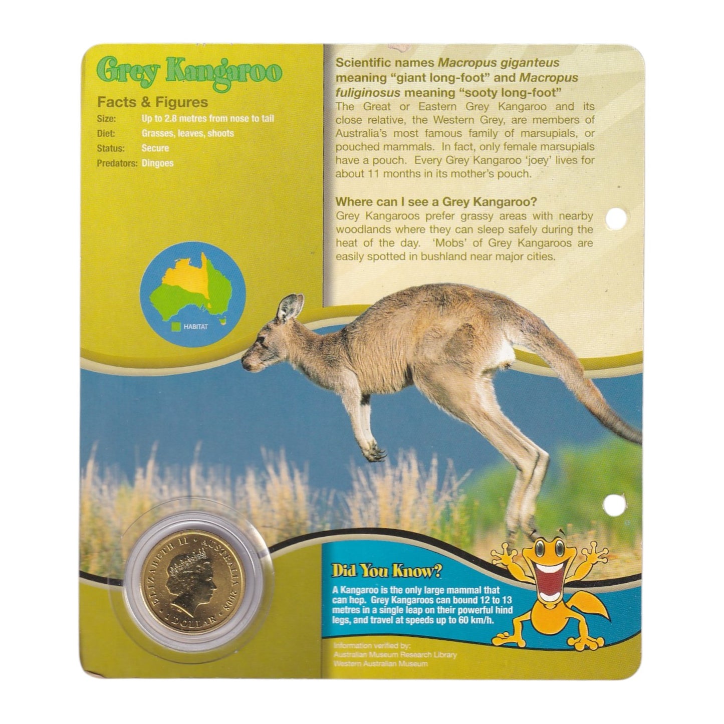 2008 Perth Mint $1 Coin - Young Collectors - Australian Animals
