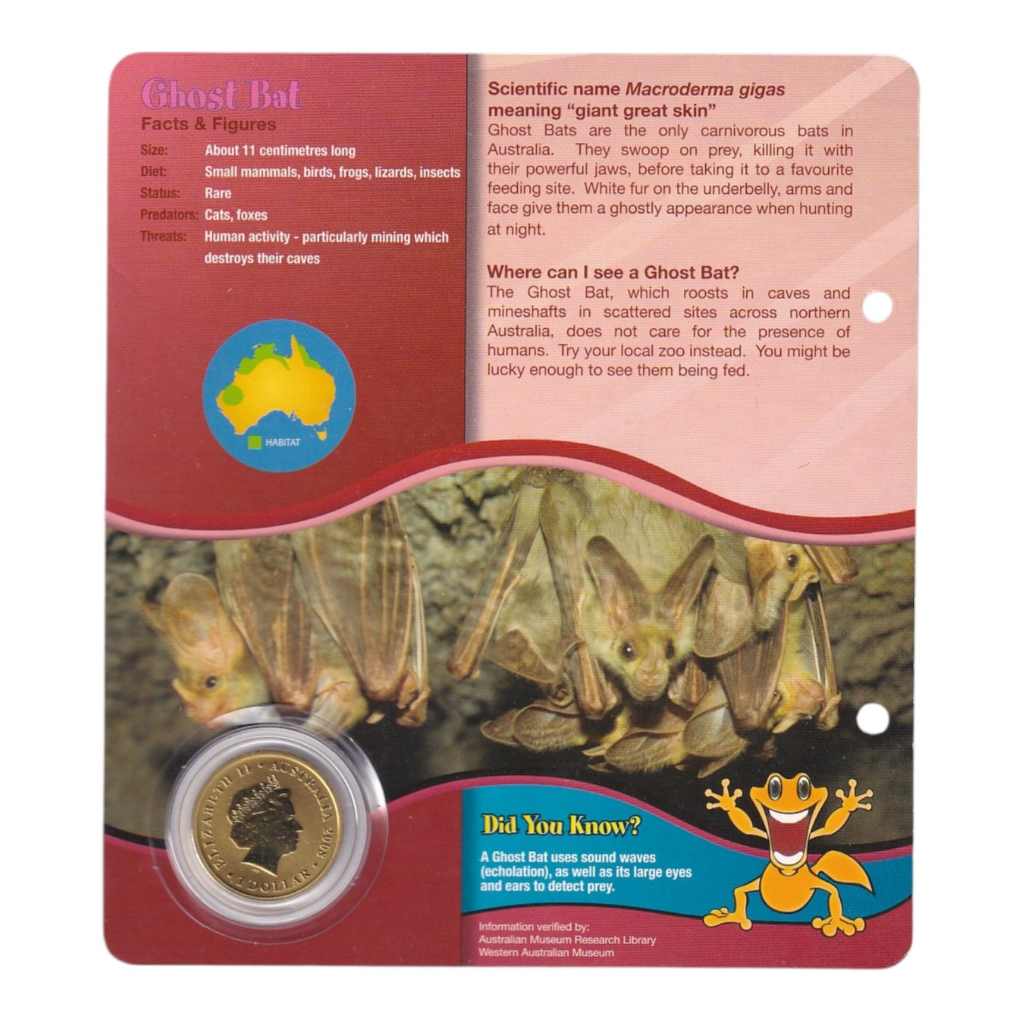 2008 Perth Mint $1 Coin - Young Collectors - Australian Animals
