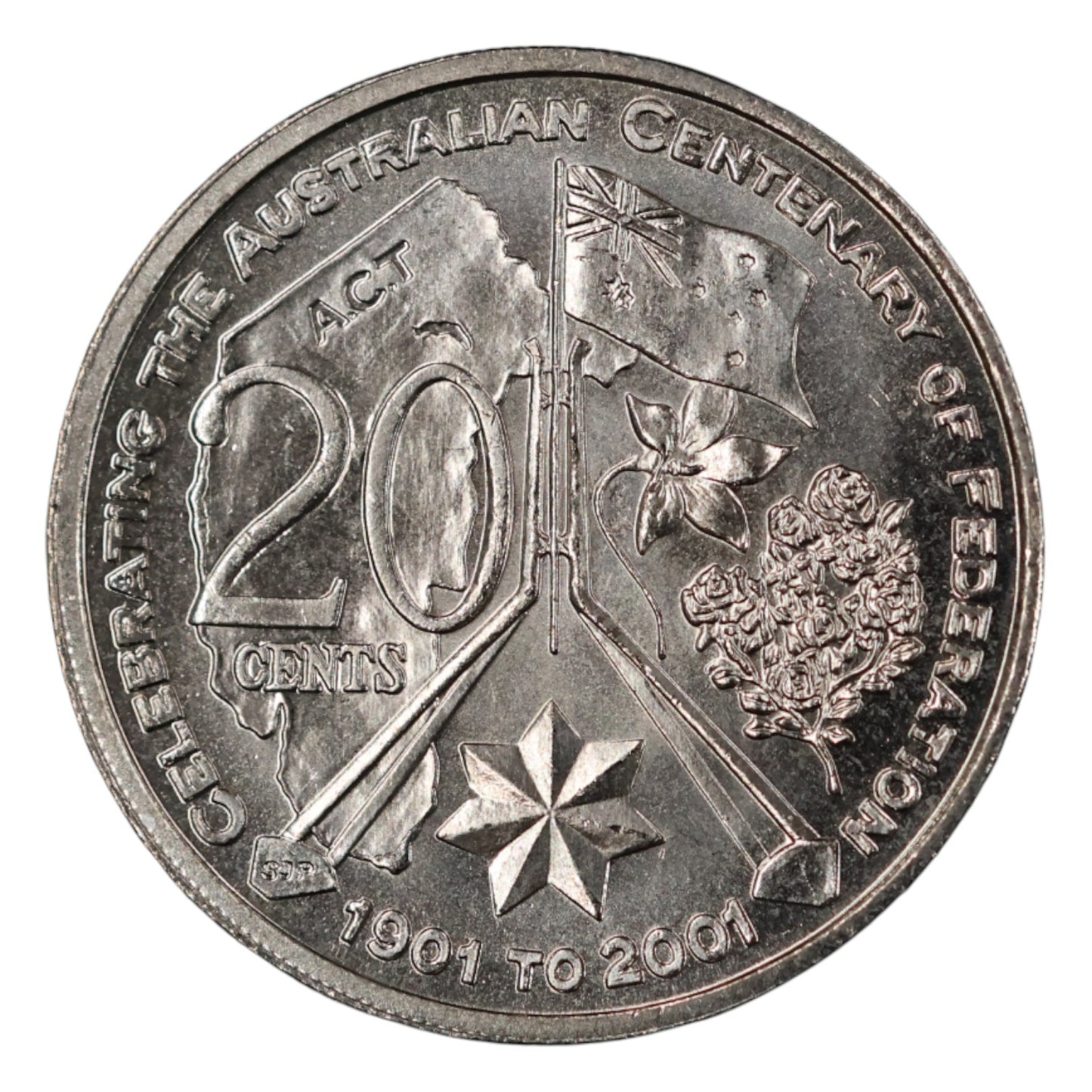 2001 20c Coin - Centenary of Federation - Australian Capital Territory - Uncirculated