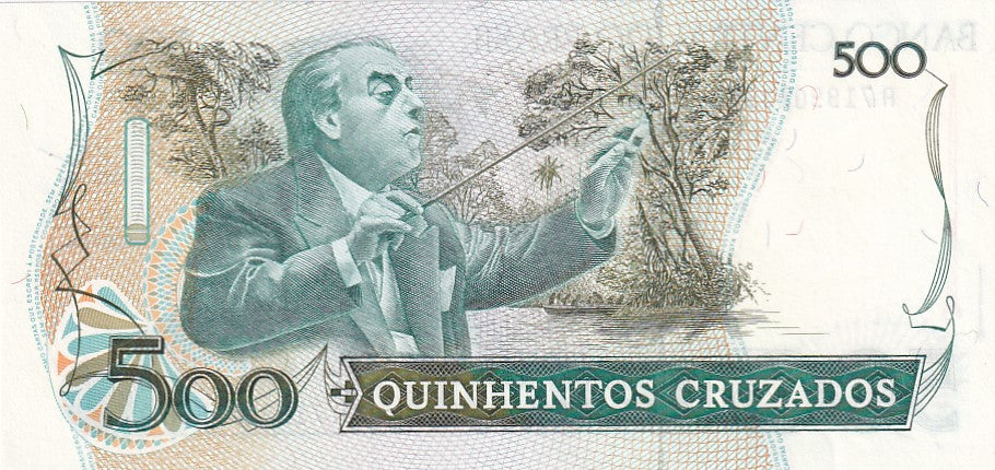 1987 Brazil - 500 Cruzeiros - p212c - Uncirculated