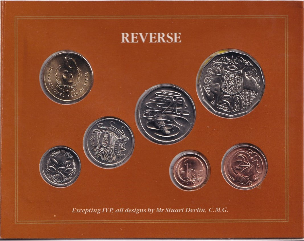 1986 Royal Australian Mint Uncirculated Coin Set - International Year of Peace