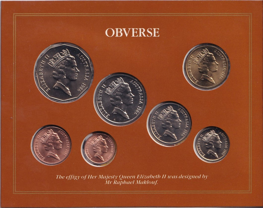1986 Royal Australian Mint Uncirculated Coin Set - International Year of Peace