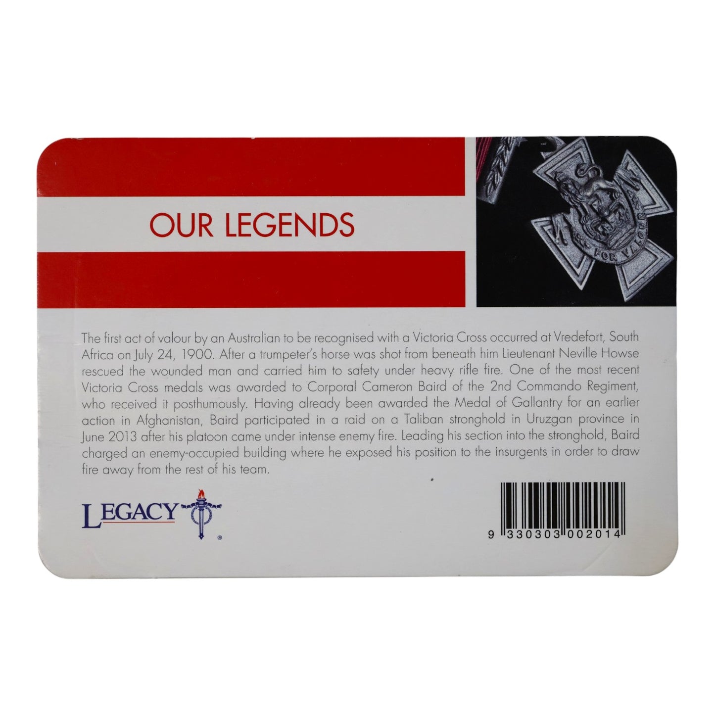 2016 25c Coin - 'Anzac to Afghanistan' - Our Legends