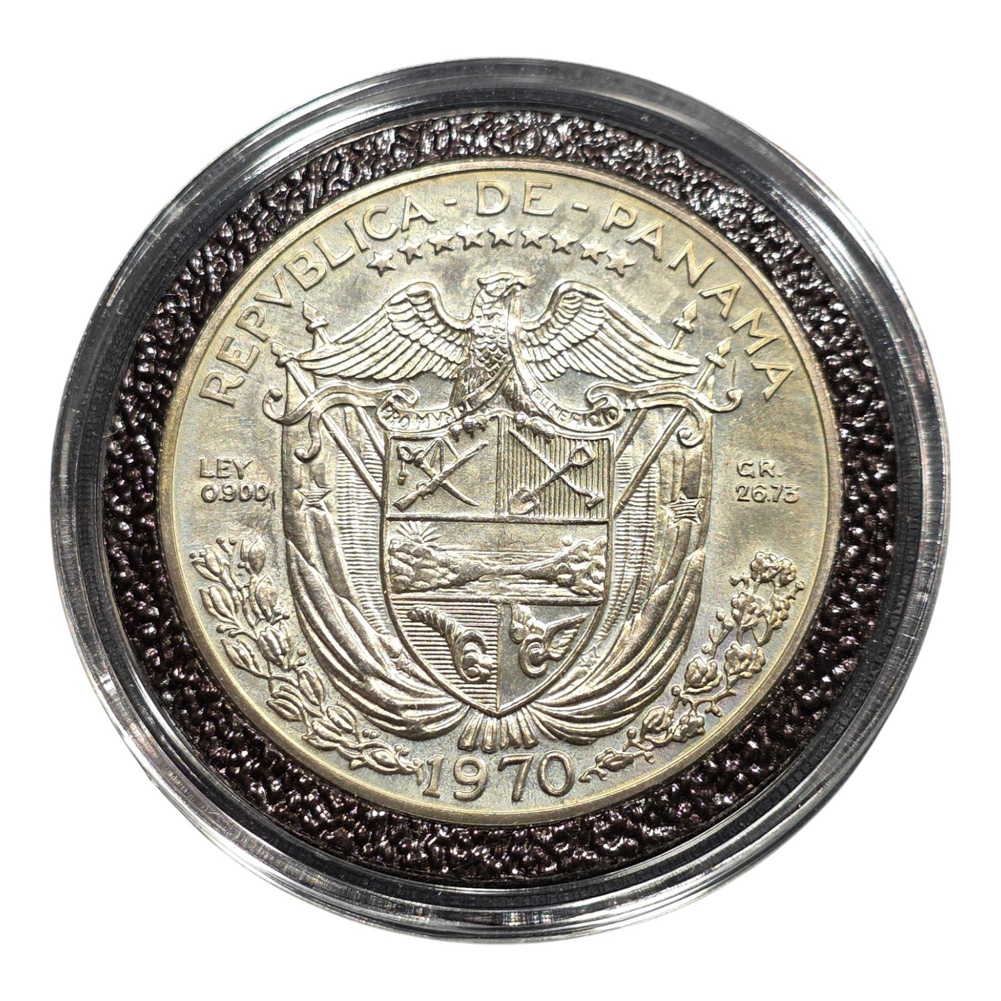 1970 Panama - 1 Balboa Silver Coin - Vasco Núñez de Balboa