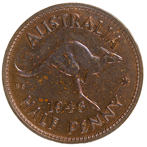 1946 Australian Half Penny - Perth Mint - Extremely Fine