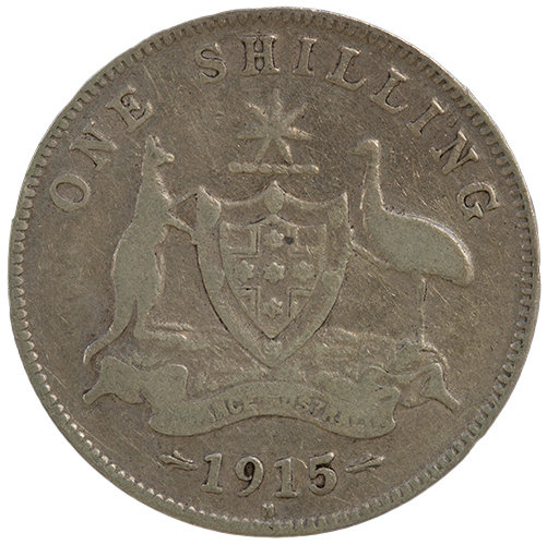 1915 'H' Australian Shilling - Very Good