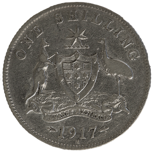 1917 'M' Australian Shilling - Very Good