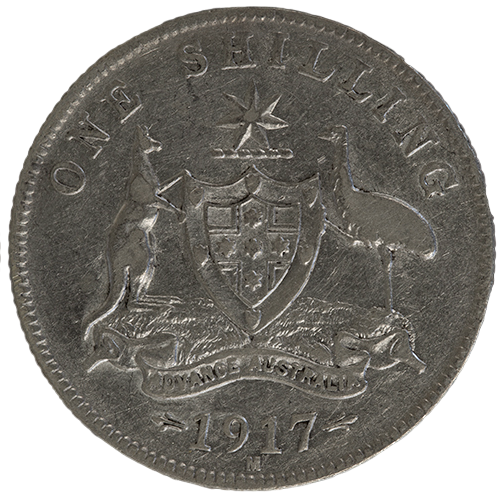 1917 'M' Australian Shilling
