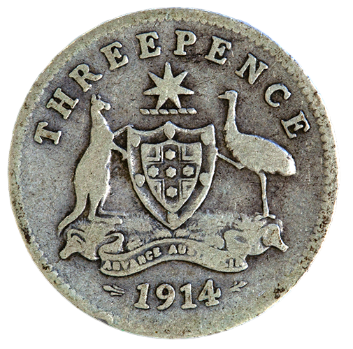 1914 Australian Threepence - Very Good