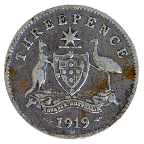 1919 Australian Threepence - Very Good