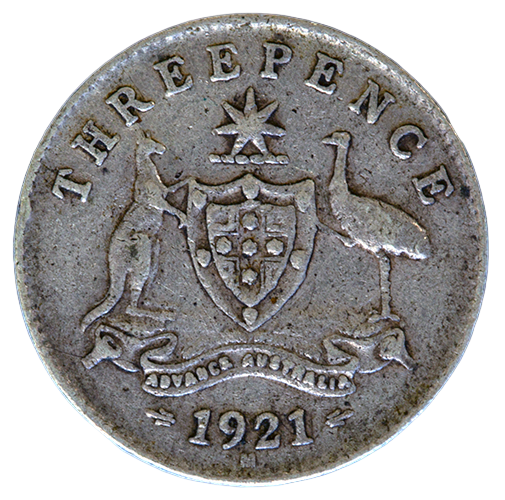 1921 M Australian Threepence