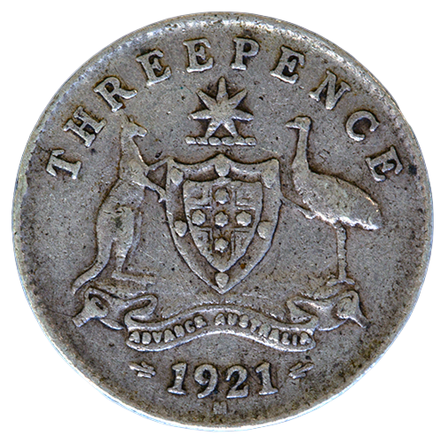 1921 Australian Threepence - Very Good