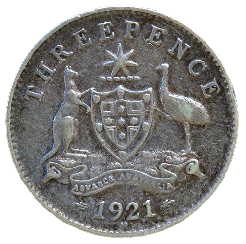 1921 M Australian Threepence - Fine