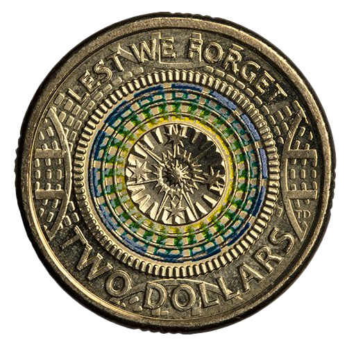 2017 $2 Coin - Remembrance Day - Napier Waller’s Mosaic