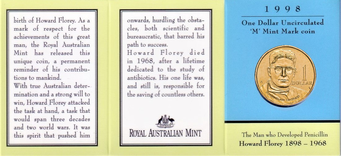 1998 $1 Coin - 100th Anniversary of Howard Florey