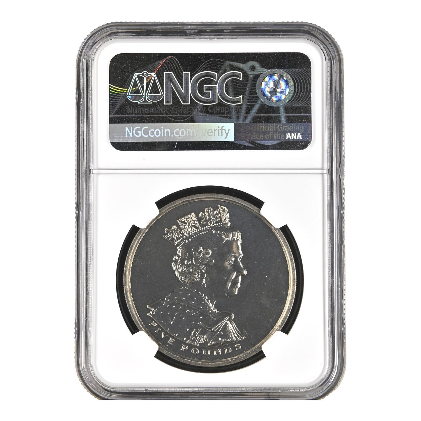 2002 Great Britain £5 Coin - The Queen's Golden Jubilee - Graded MS69 DPL by NGC