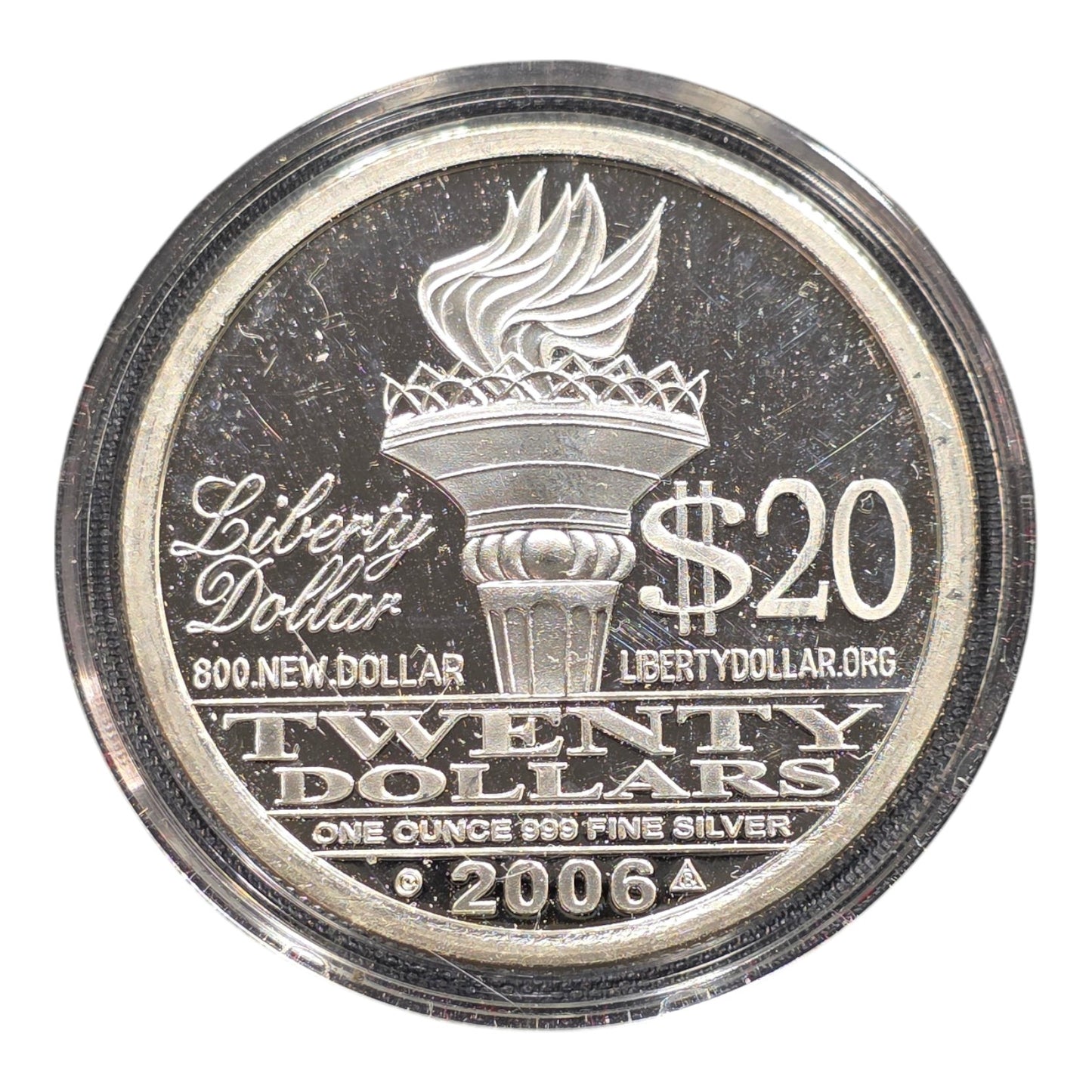 2006 NORFED $20 Silver Coin - Catalogue #47. 2007/2006 Double Date