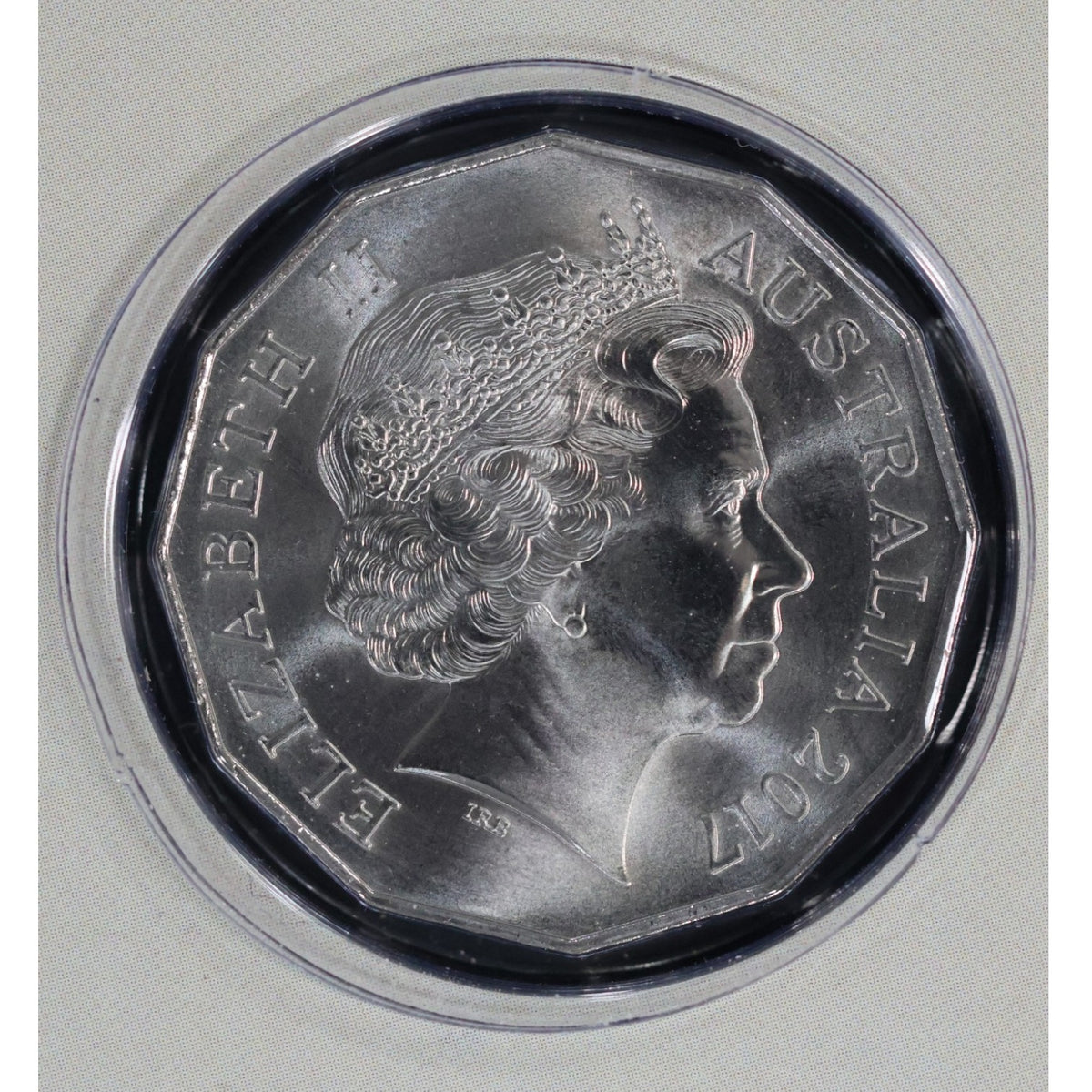 2017 50c Coloured Uncirculated Coin - 50th Anniversary of Sir Jack Brabham World Championship