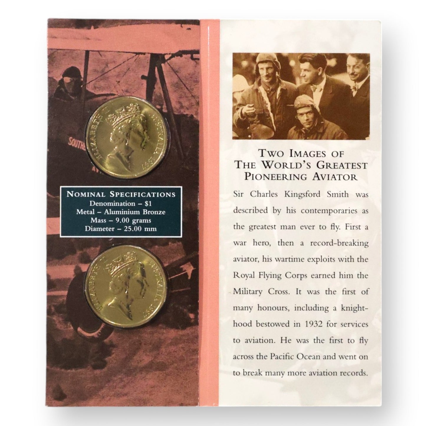 1997 $1 Uncirculated Dual Set - Sir Charles Kingsford 1897-1935