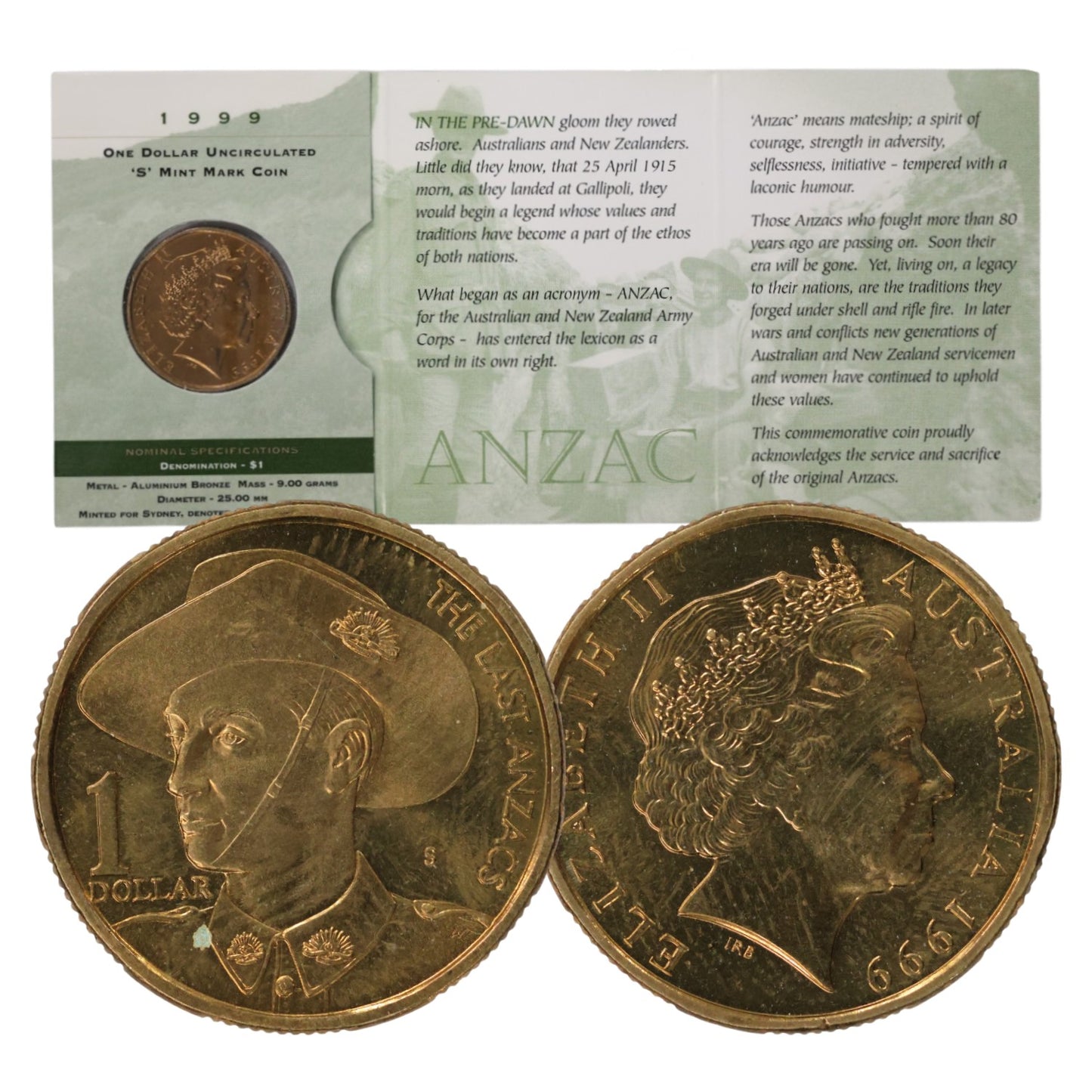 1999 $1 Coin - The Last ANZACS