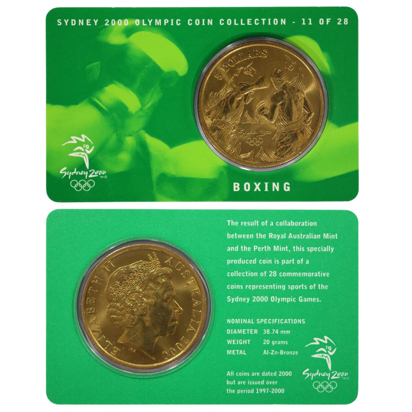 2000 $5 Coin - Sydney 2000 Olympics - Boxing