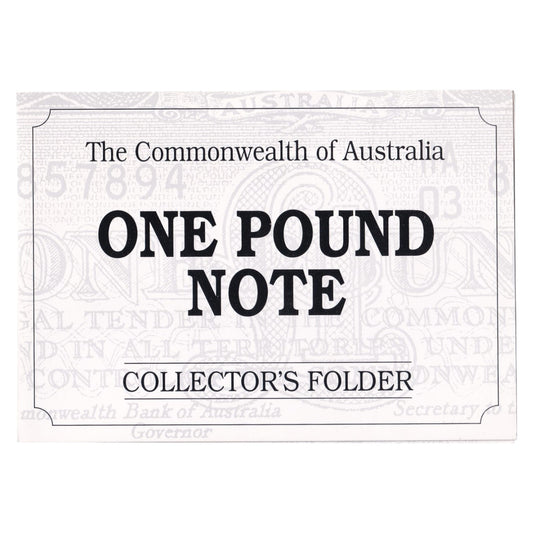 1942 Australian £1 Note - The Commonwealth of Australia One Pound Note Collector's Folder - Very Fine