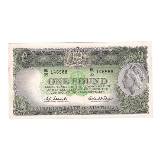 1961 Australian £1 Note - HK 05 146588 - R34a - Extremely Fine
