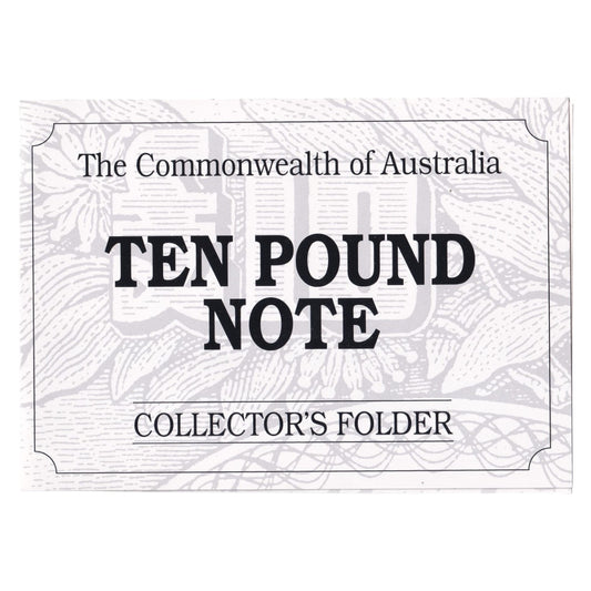 1960 Australian £10 Note - The Commonwealth of Australia Ten Pound Note Collector's Folder - Uncirculated