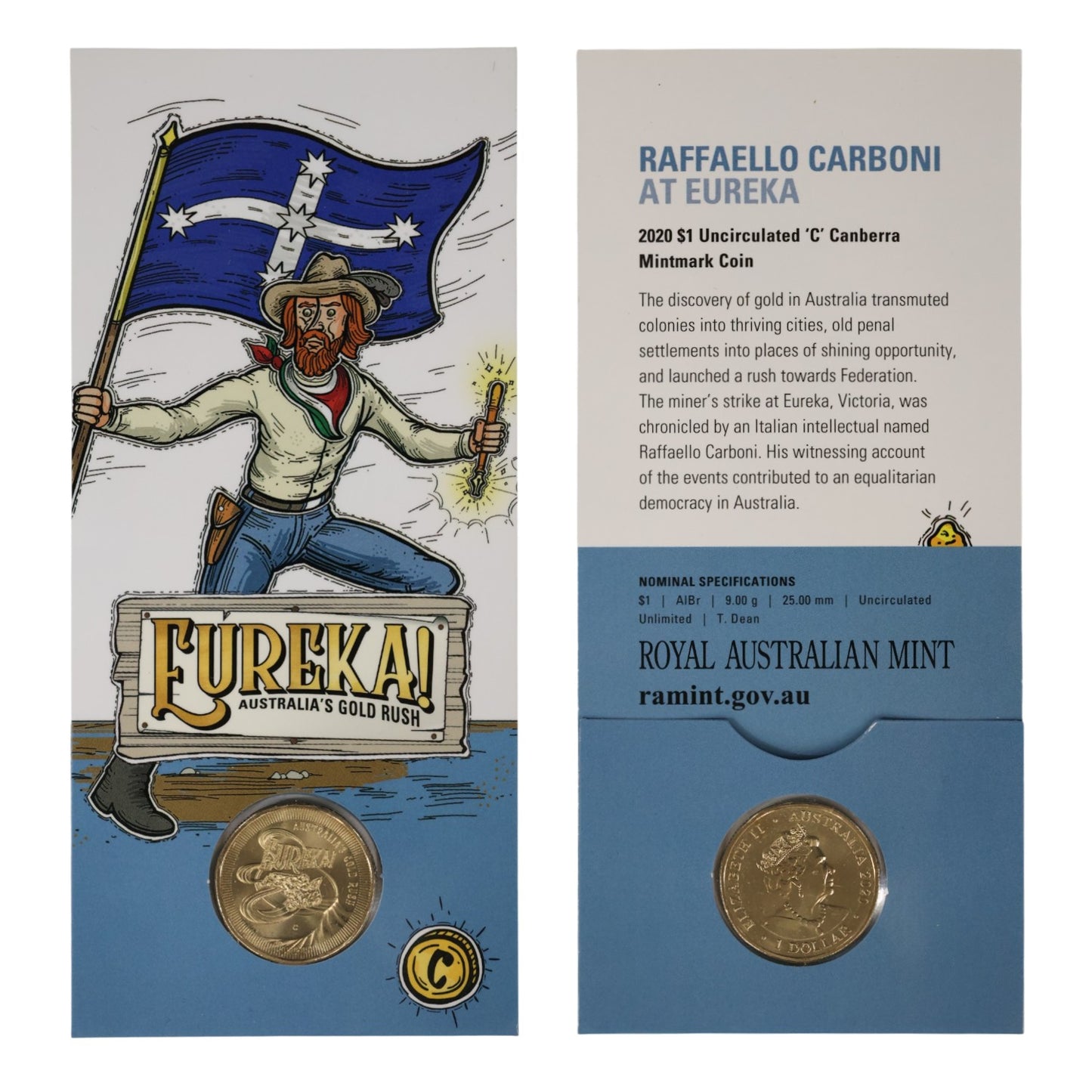 2020 $1 Uncirculated Coin - Australia's Gold Rush: 'C' Mintmark Series
