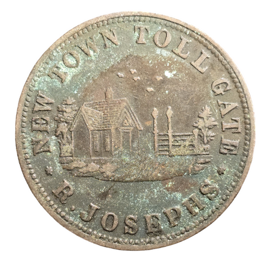 1855 Reuben Jospehs - Toll Gate Operator - Half Penny