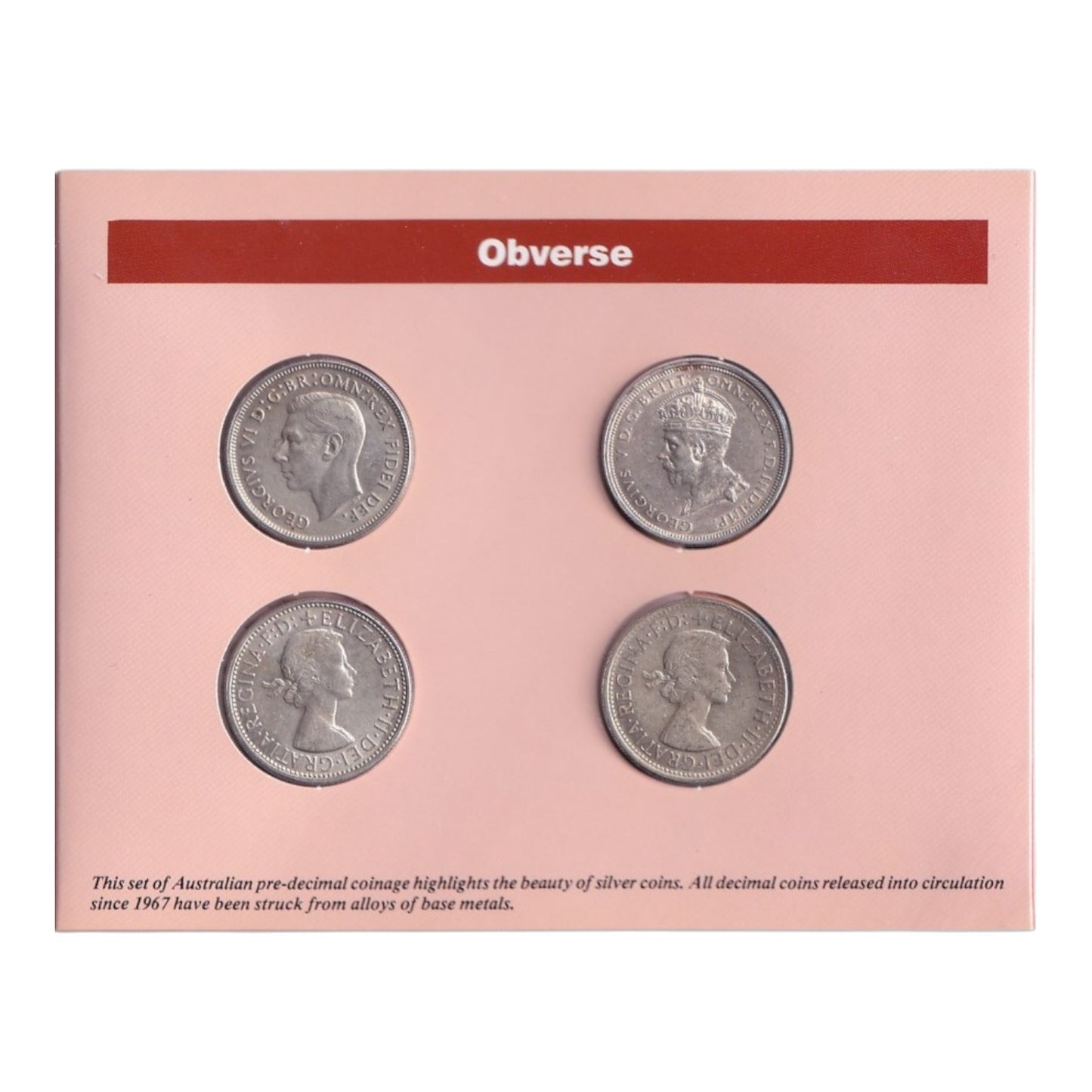 1927-1963 - Australian Pre-Decimal Coin Set – Souvenir Set of Commemorative & Regular Issue Florins - Sherwood