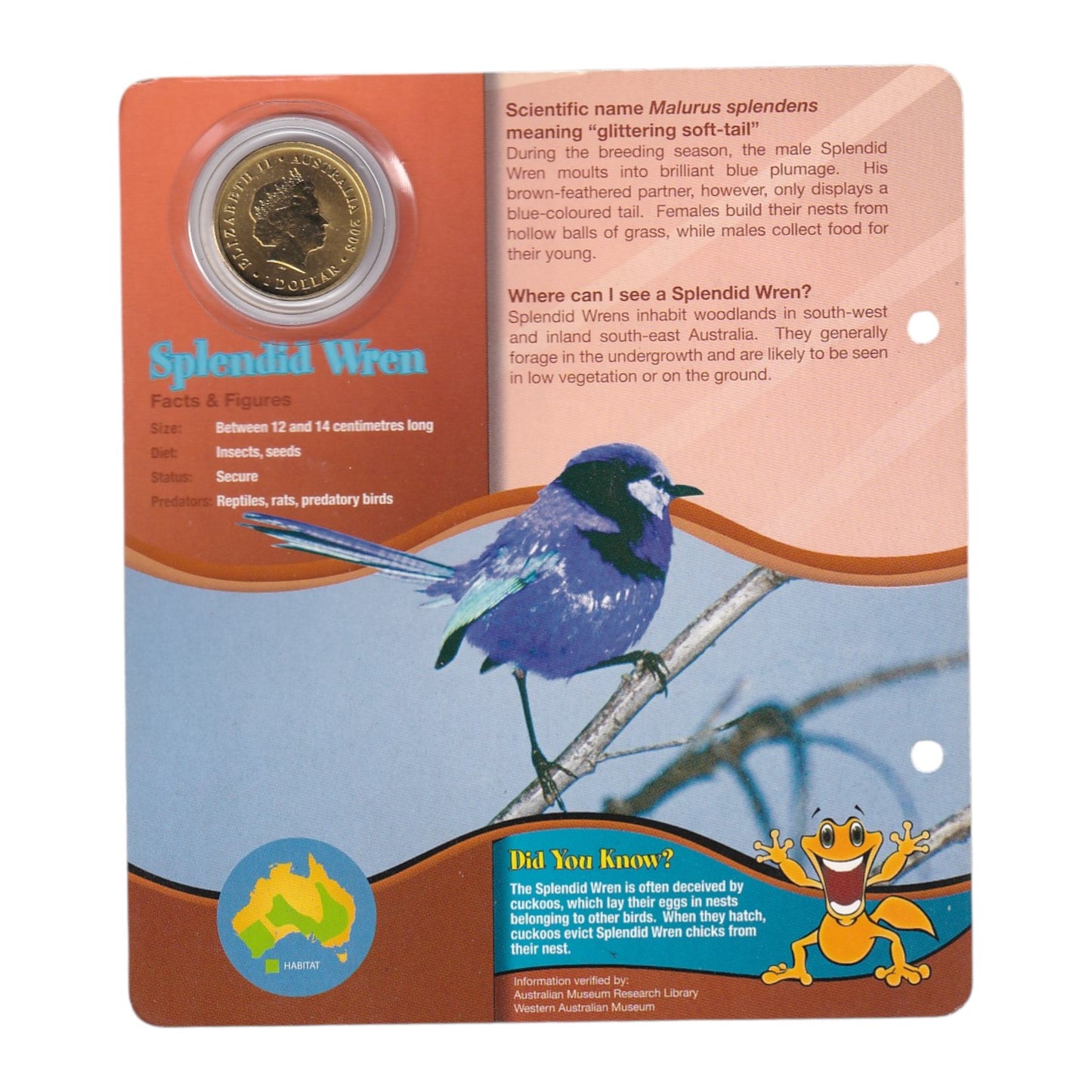 2008 Perth Mint $1 Coin - Young Collectors - Australian Animals