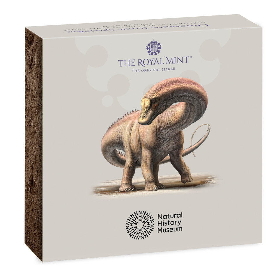 2024 Diplodocus - 50p Silver Proof Colour Coin