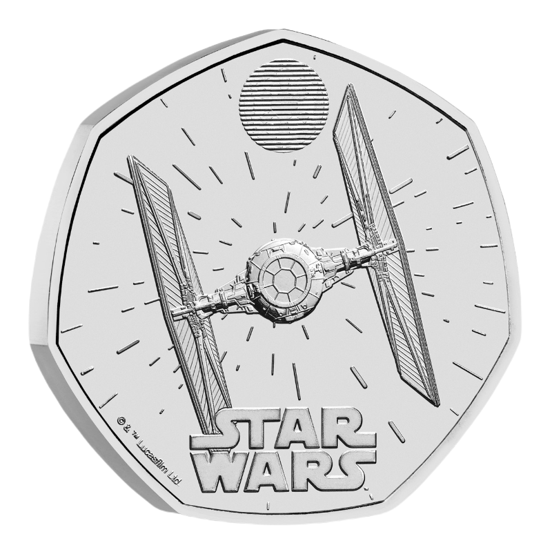 2024 Star Wars TIE Fighter 50p Brilliant Uncirculated Coin