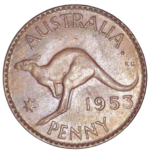 1953 'A.' Australian Penny - Very Good