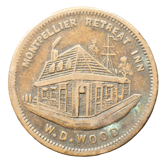 1855-1866 W.D. Wood - Montpelier Retreat - Half Penny