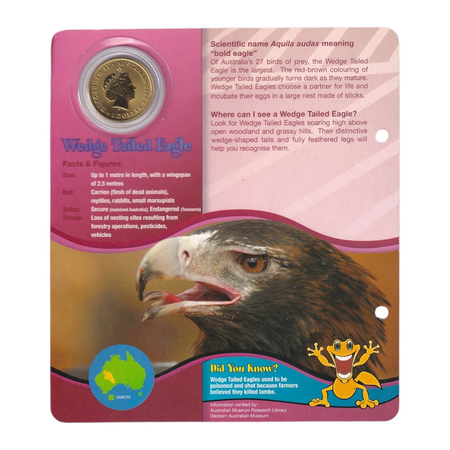 2008 Perth Mint $1 Coin - Young Collectors - Australian Animals