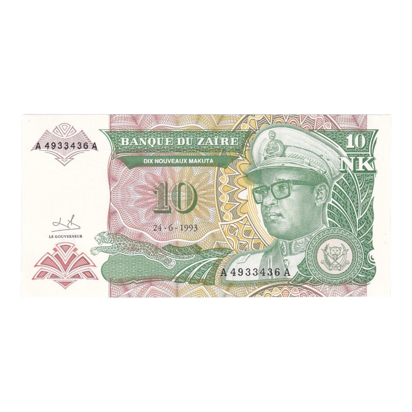 1992-1993 Zaire Banknote Collection - Uncirculated 1992-1993 Issues (11-Note Lot)