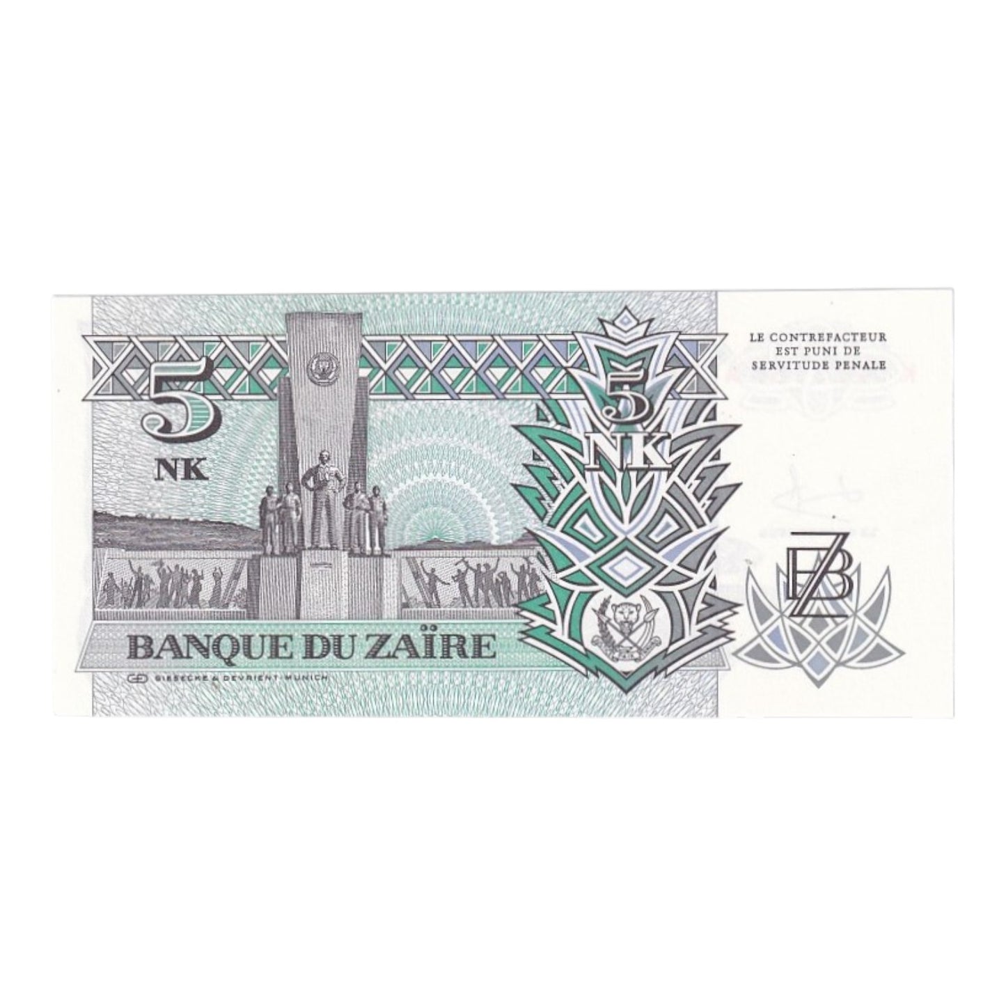 1992-1993 Zaire Banknote Collection - Uncirculated 1992-1993 Issues (11-Note Lot)