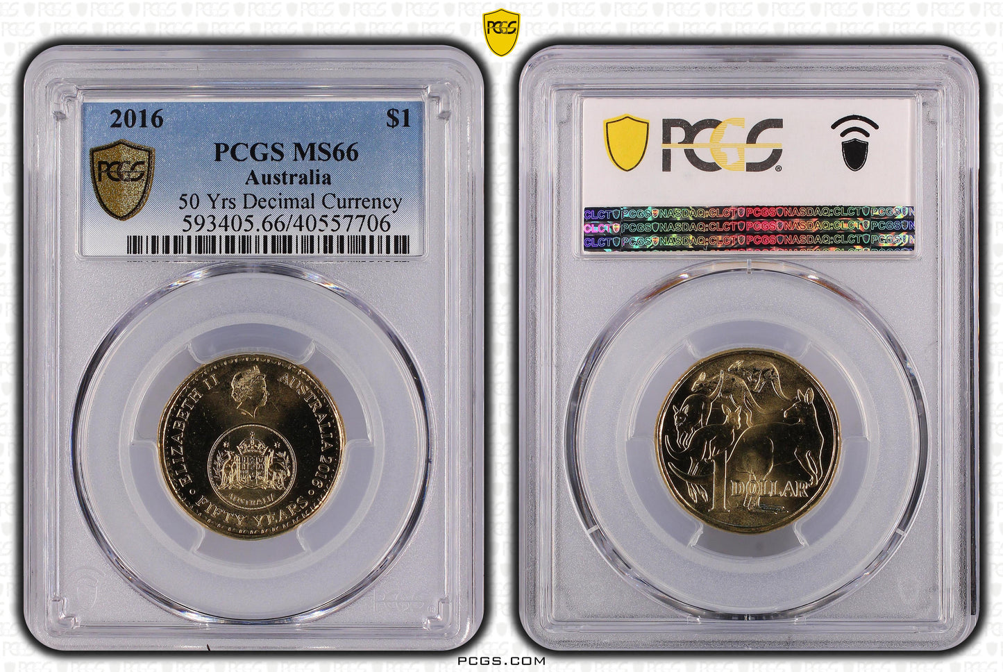 2016 $1 Coin - 50 Years of Decimal Currency - MS66 - Choose Your Certification