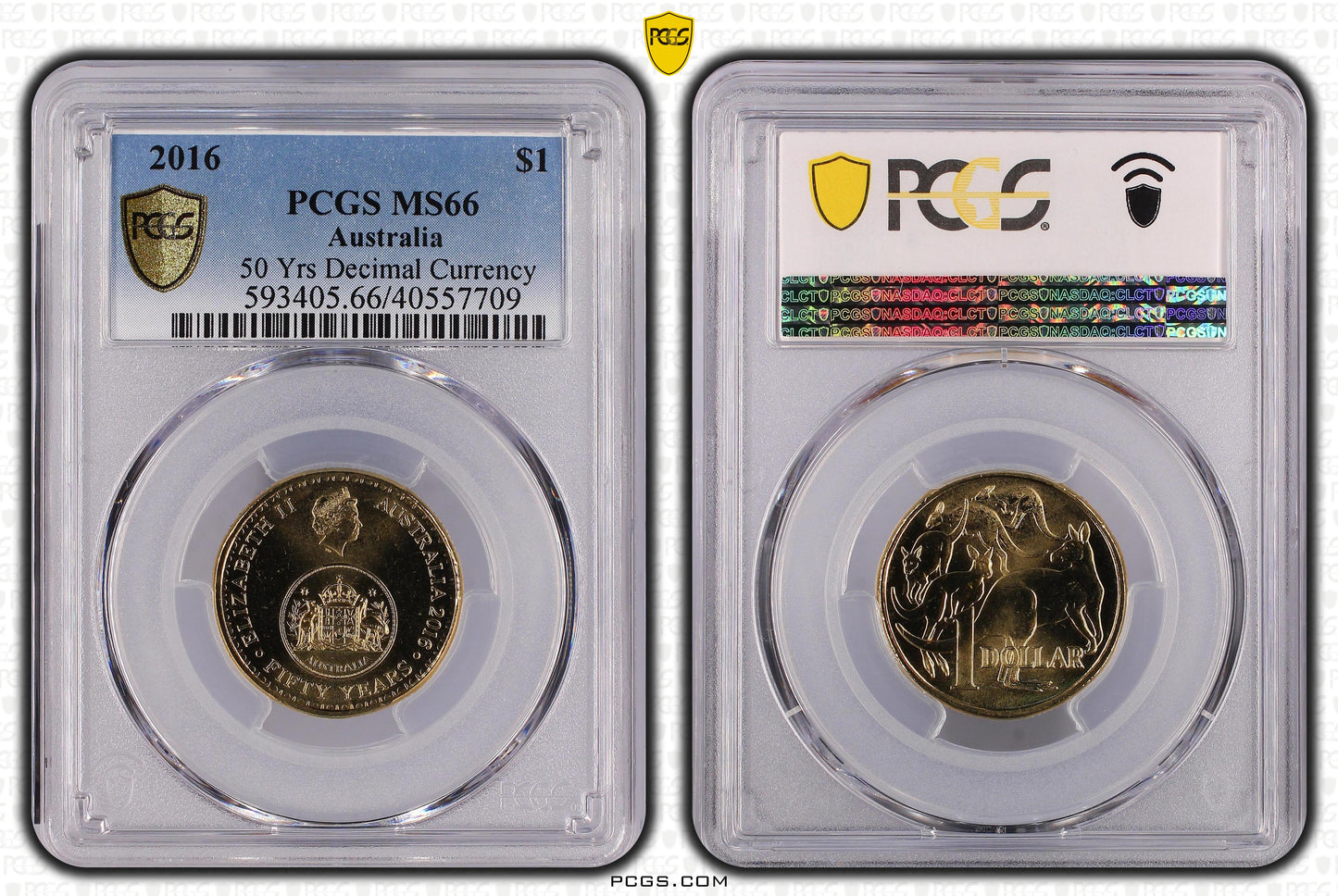 2016 $1 Coin - 50 Years of Decimal Currency - MS66 - Choose Your Certification