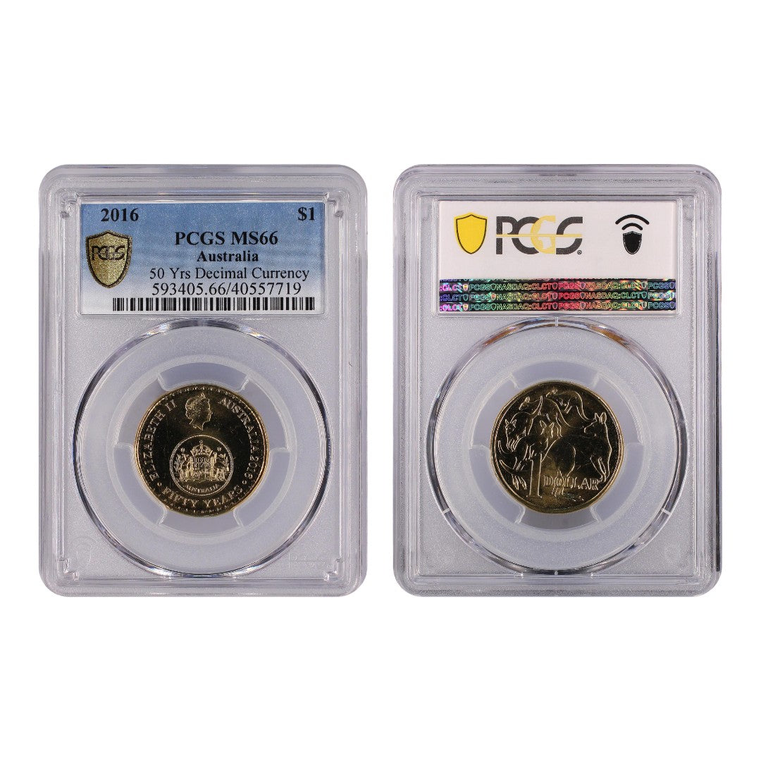 2016 $1 Coin - 50 Years of Decimal Currency - MS66 - #40557719