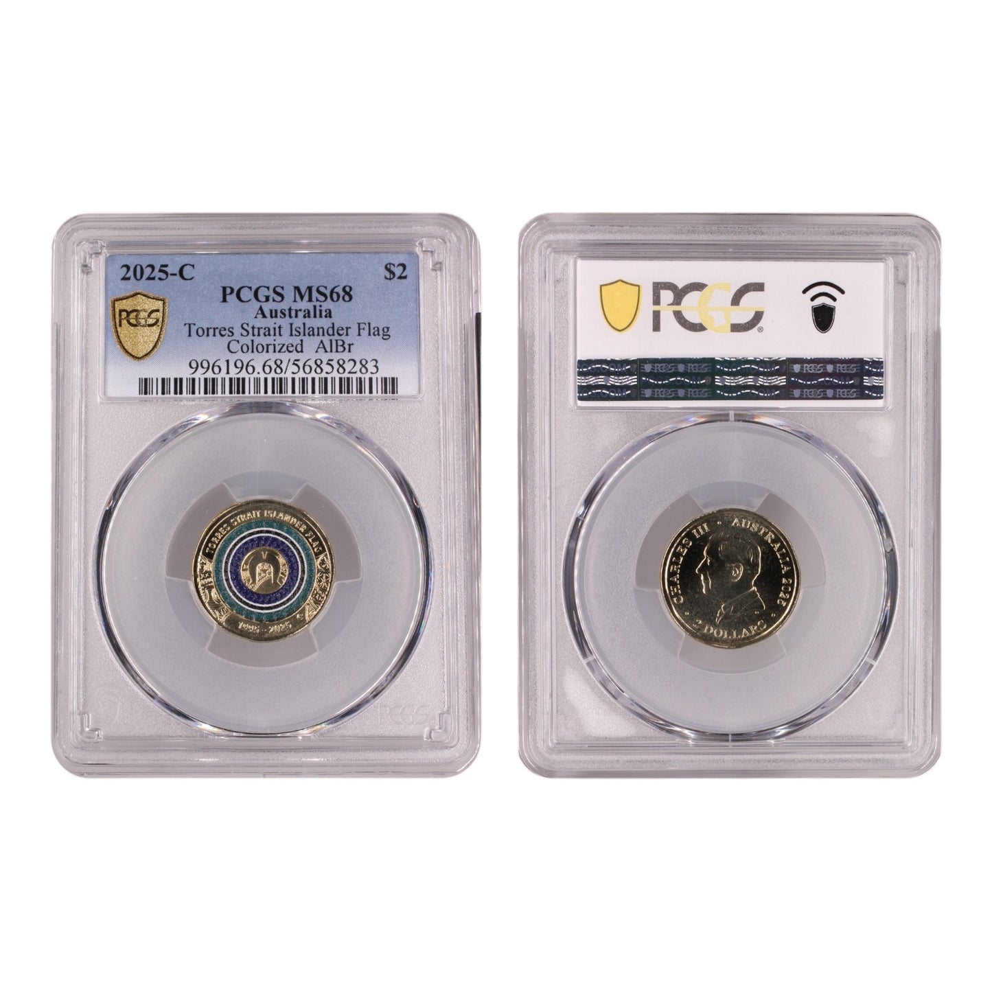 2025 'C' Mintmark $2 Coin - Torres Strait Islander Flag - MS68 - #56858283