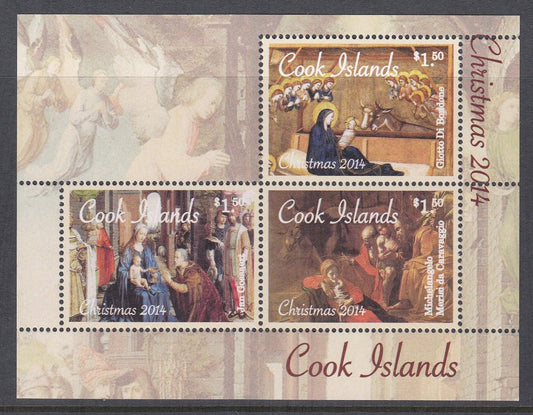 Cook Islands - 2014 $4.50 Merry Christmas Miniature Sheet - Mint Unhinged - Loose Change Coins