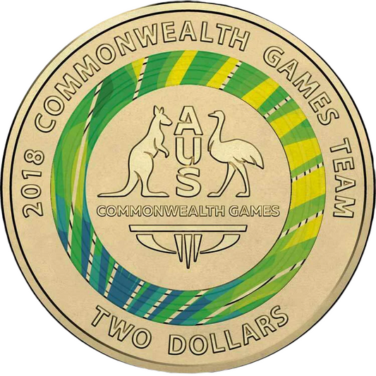 2018 Australian $2 Coin - XXI Commonwealth Games - Australian Team Logo - Uncirculated
