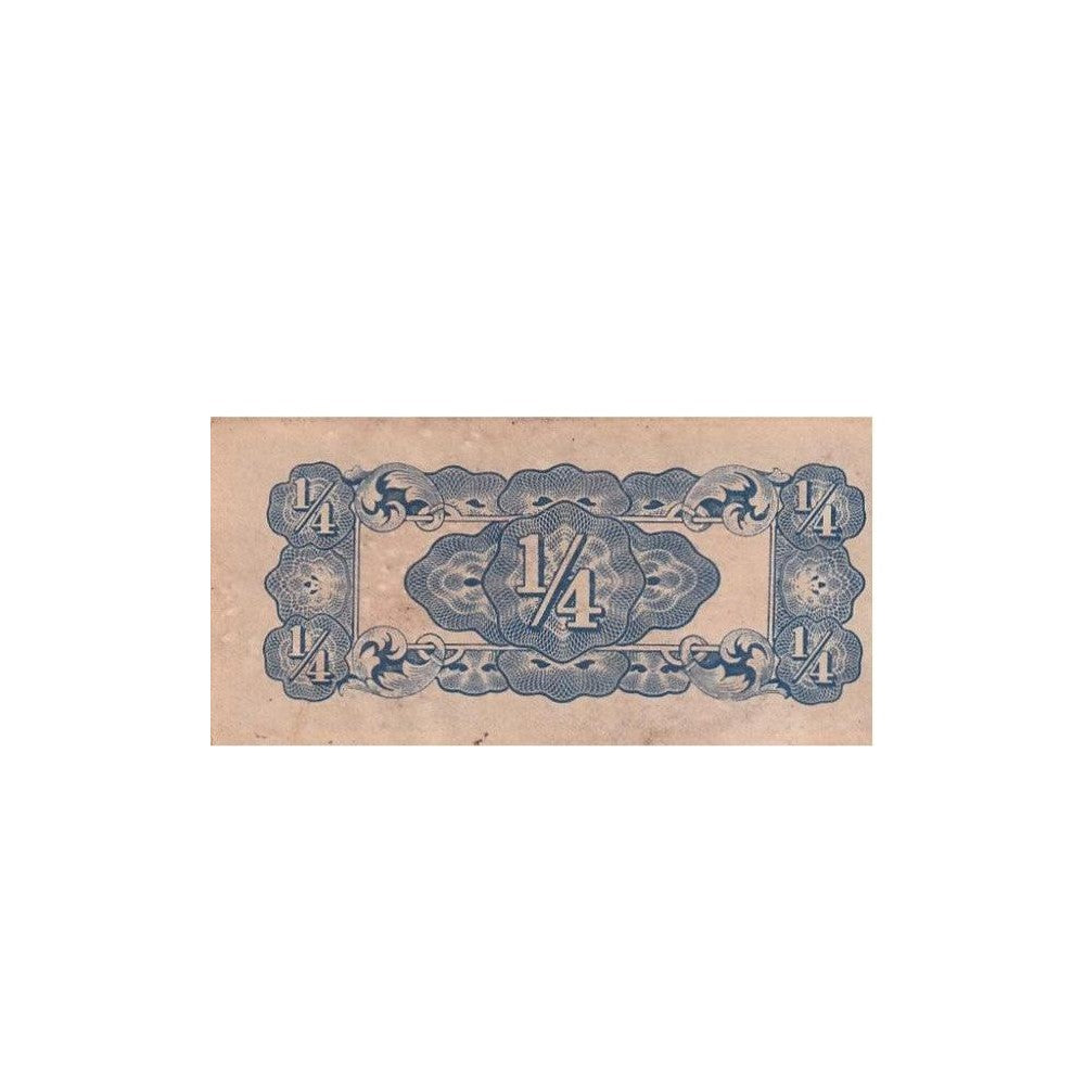 1942 Burma (Myanmar) Banknote - Japanese Occupation - ¼ Rupee - p12a