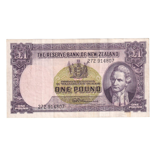 1967 New Zealand - £1 Banknote - p159d - Very Fine