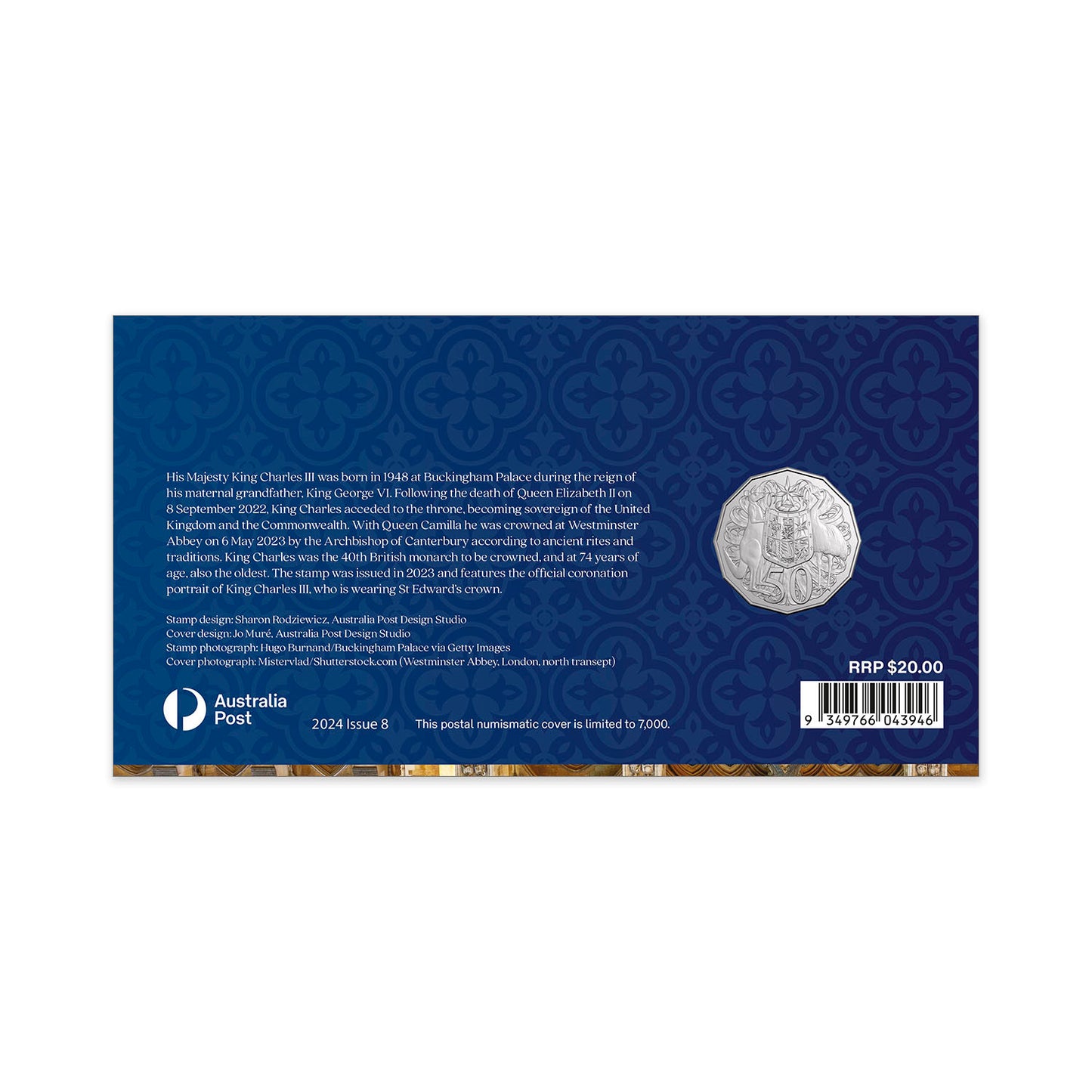 2025 PNC - His Majesty King Charles III 50c Postal Numismatic Cover