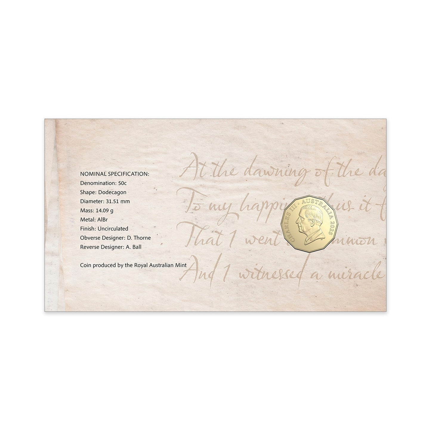 2025 50c PNC Bundle: The Dorothea Mackellar Collection